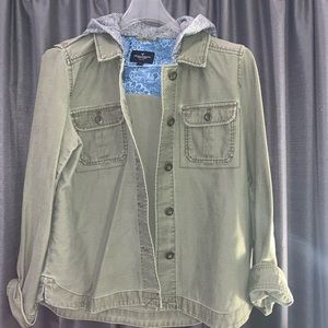 Army Military Utility Jacket With hood